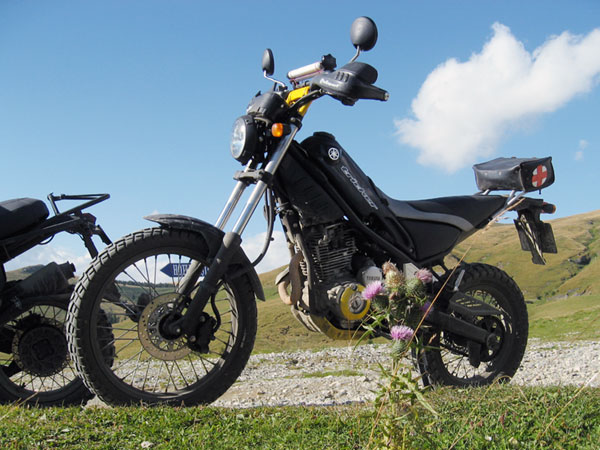 Yamaha Tricker in the mountains