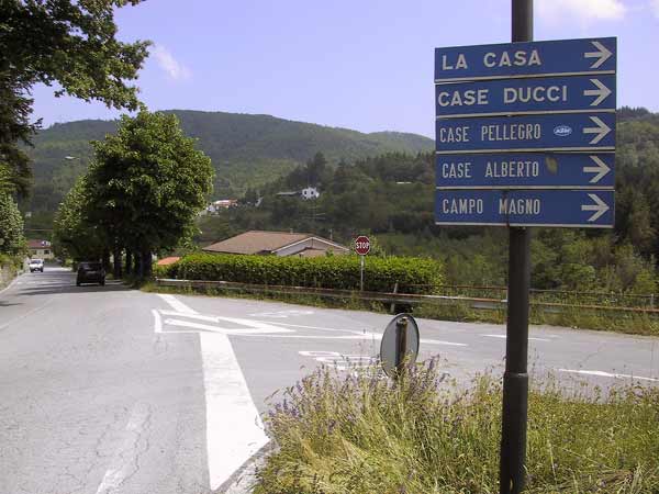 Signs on top of each other in Italy